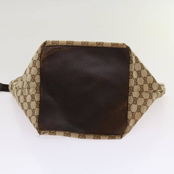 GUCCI GG Canvas Web Sherry Line Hand Bag Beige Red Green 131228 Auth 69952 - Picture 5 of 16